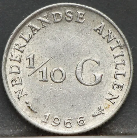 1/10 Gulden 1966 Nederlandse Antillen — Zilver