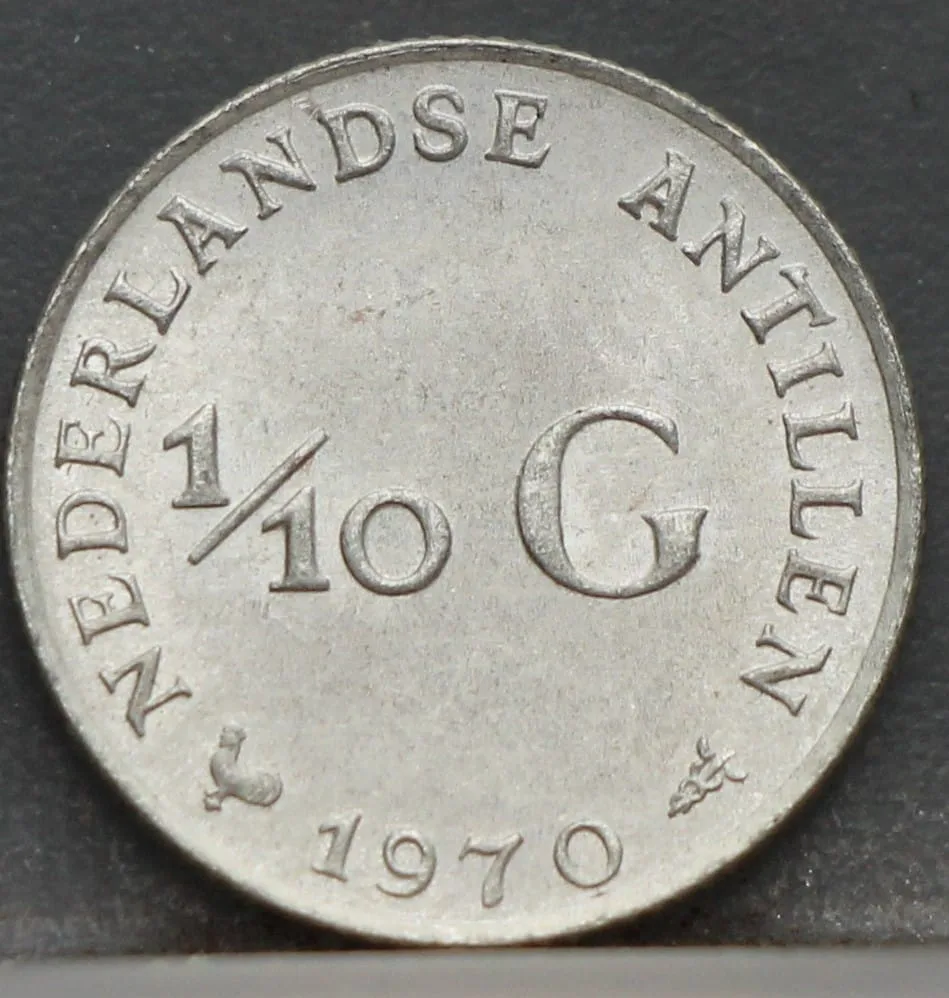1/10 Gulden 1970 Nederlandse Antillen — Zilver voorzijde