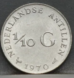 1/10 Gulden 1970 Nederlandse Antillen — Zilver voorzijde