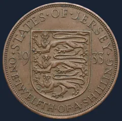 1/12 shilling 1933 Jersey