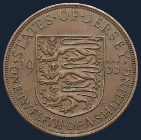 1/12 Shilling 1933 Jersey