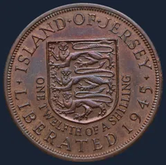 1/12 Shilling 1945 Jersey