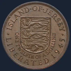 1/12 Shilling 1945 Jersey