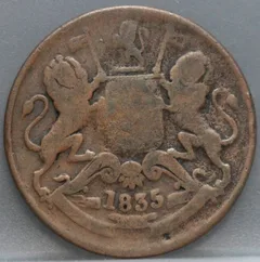 1/2 Anna 1835 — East India Company achterzijde