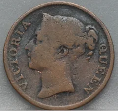 1/2 Cent 1845 — East India Company voorzijde