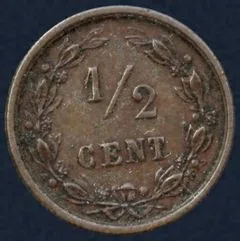 1/2 Cent 1898 Wilhelmina