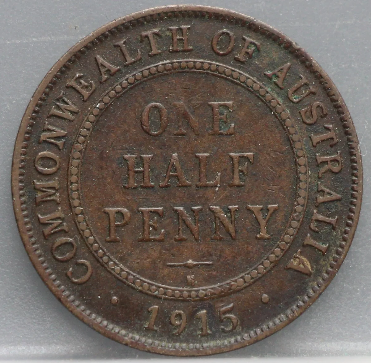 1/2 Penny 1915 Australië Brons voorzijde