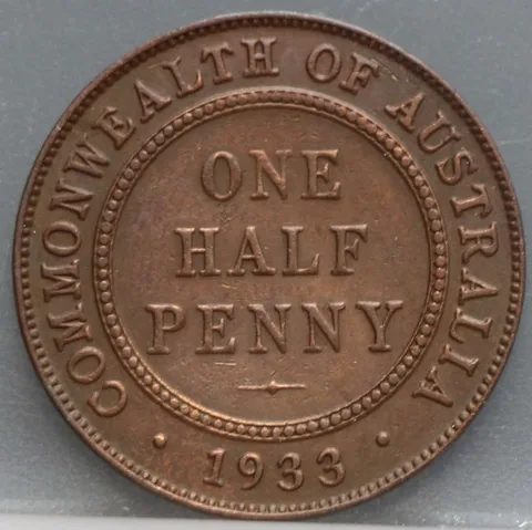 1/2 Penny 1933 Australië - Brons