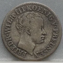 1/2 Silbergroschen 1822 Pruisen Zilver achterzijde