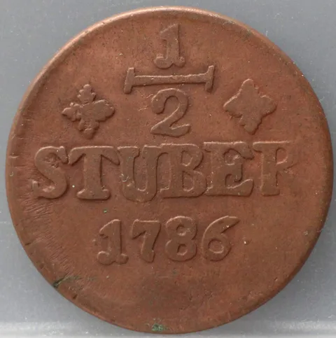 1/2 Stuber 1786 Jülich-Berg Koper