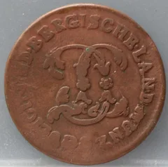 1/2 Stuber 1786 Jülich-Berg Koper achterzijde