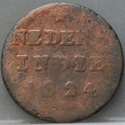 1/2 Stuiver 1824 – Nederlands-Indië – Koper