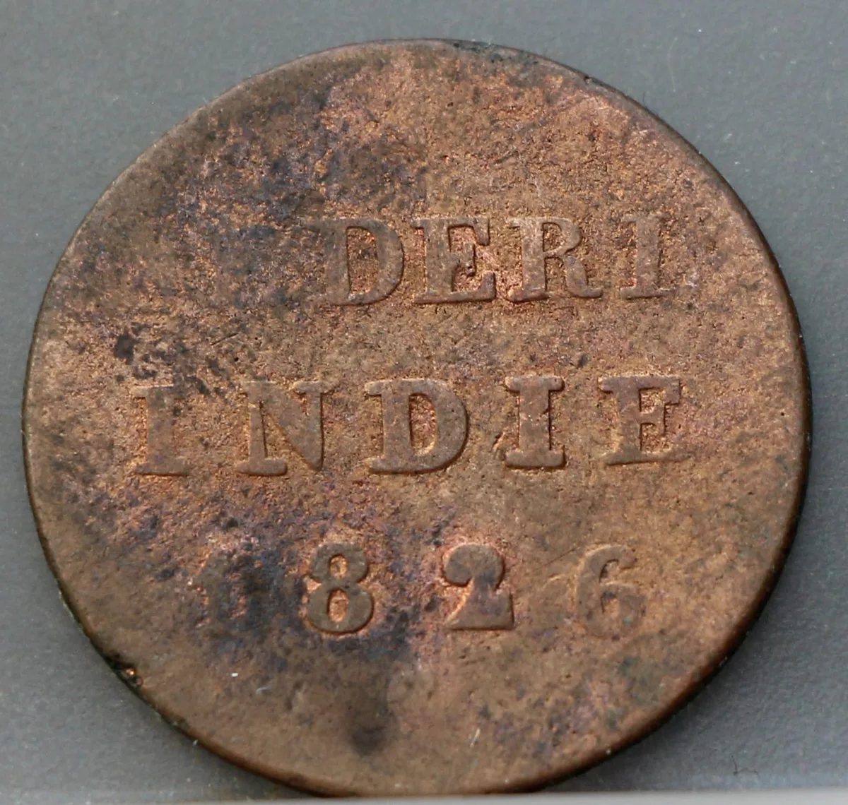 1/2 stuiver 1826 – Nederlands Indie voorzijde