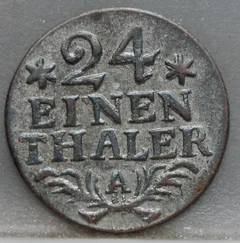 1/24 Thaler 1783 Pruisen — Zilver voorzijde, Zilver (Ag)
