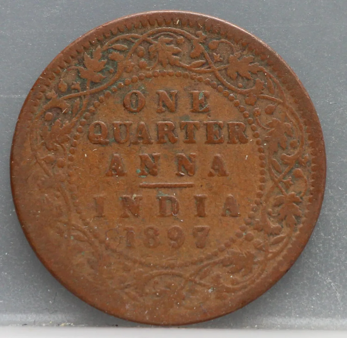 1/4 Anna 1897 Brits-India voorzijde