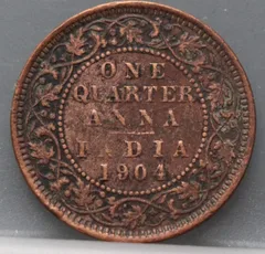 1/4 Anna 1904 Brits-India voorzijde