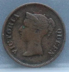 1/4 Cent 1845 — East India Company voorzijde