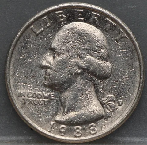 1/4 Dollar 1988 D — USA Washington
