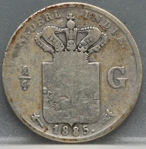1/4 Gulden 1885 Nederlands-Indië — Zilver