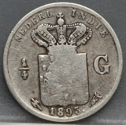 1/4 Gulden 1893 Nederlands-Indië — Zilver