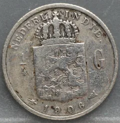 1/4 Gulden 1906 Nederlands-Indië — Zilver voorzijde
