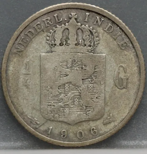 1/4 Gulden 1906 Nederlands-Indië — Zilver