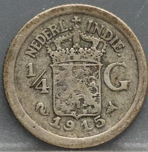 1/4 Gulden 1915 Nederlands-Indië — Zilver