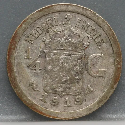 1/4 Gulden 1919 Nederlands-Indië — Zilver