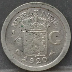 1/4 Gulden 1920 Nederlands-Indië — Zilver voorzijde
