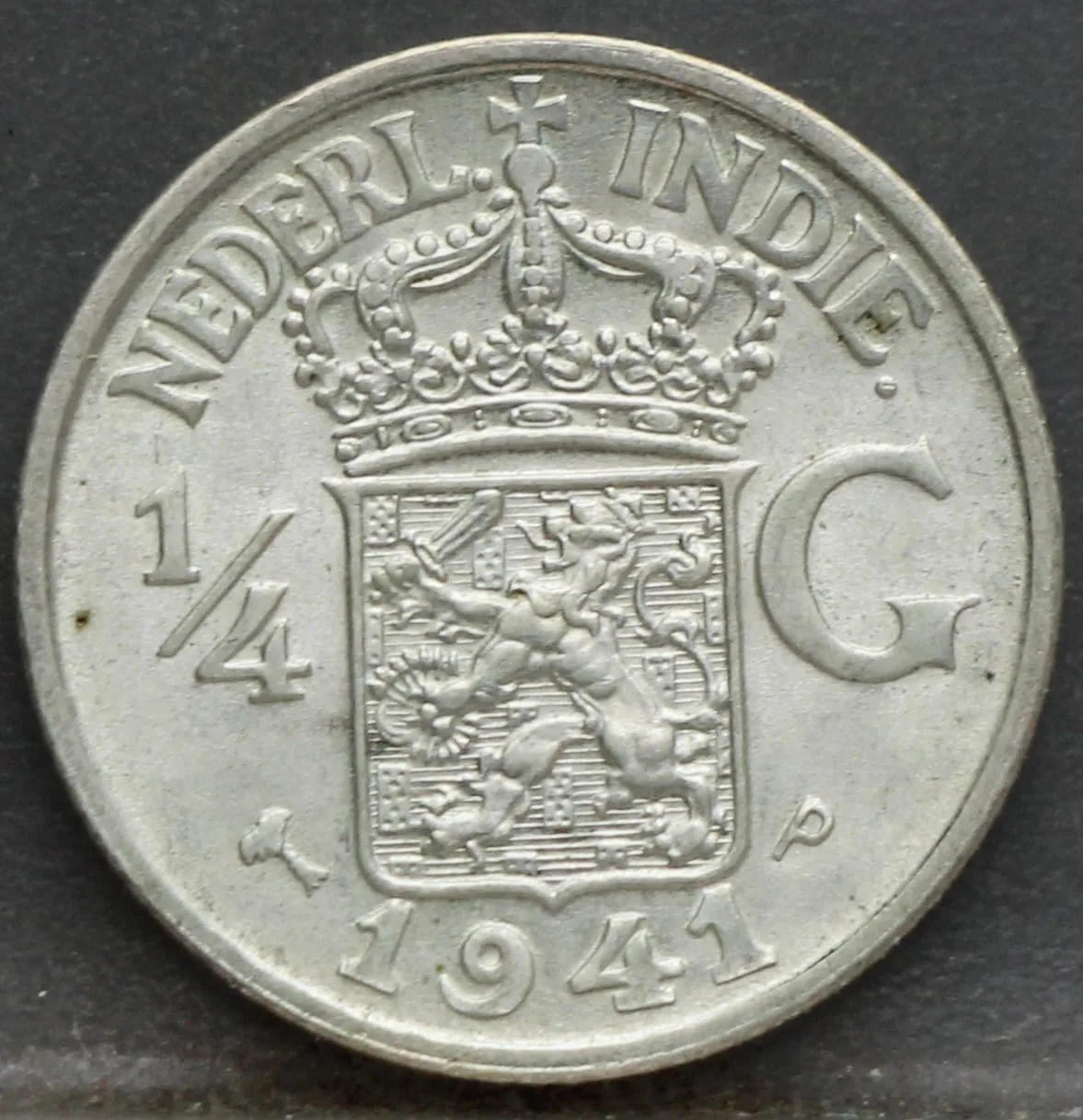 1/4 Gulden 1941 P Nederlands-Indië — Zilver voorzijde, Zilver .720