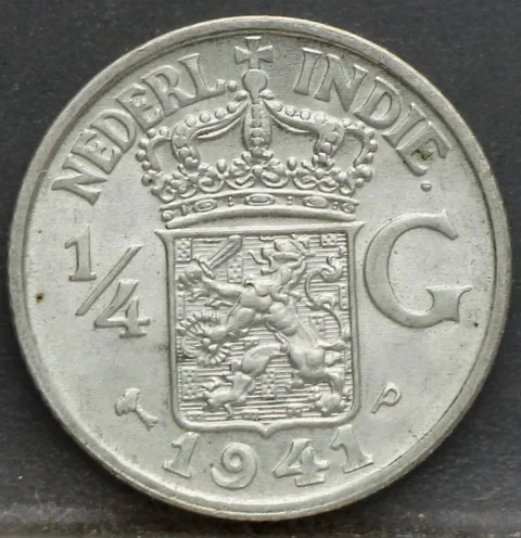 1/4 Gulden 1941 P Nederlands-Indië — Zilver