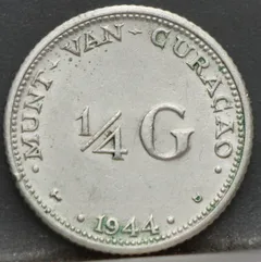 1/4 Gulden 1944 Curaçao — Zilver achterzijde