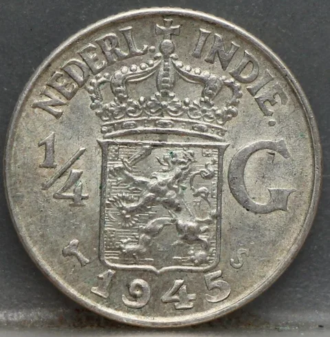 1/4 Gulden 1945 S — Nederlands-Indië Zilver