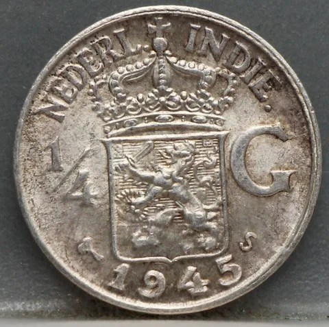 1/4 Gulden 1945 S — Nederlands-Indië Zilver