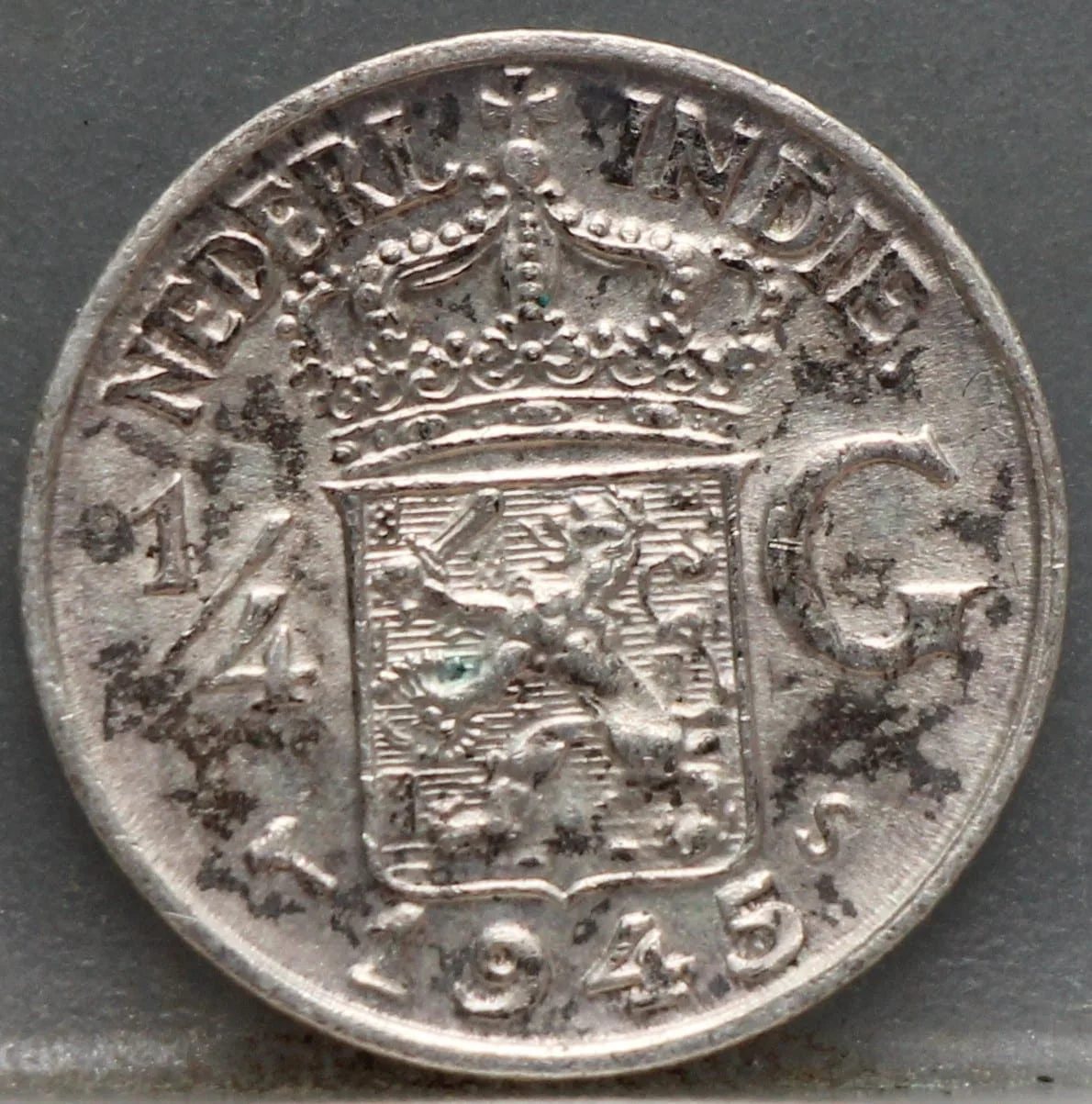 1/4 Gulden 1945 S — Nederlands-Indië Zilver voorzijde