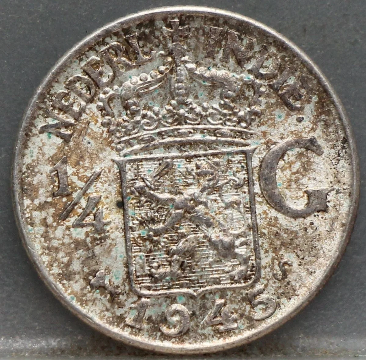 1/4 Gulden 1945 S — Nederlands-Indië Zilver voorzijde