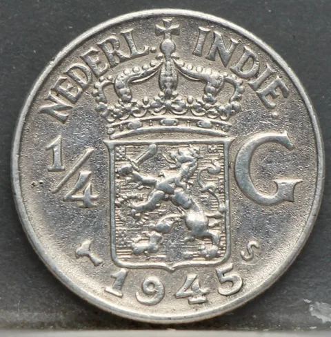 1/4 Gulden 1945 S — Nederlands-Indië Zilver