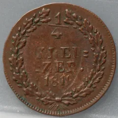 1/4 Kreuzer 1819 Nassau — Koper voorzijde