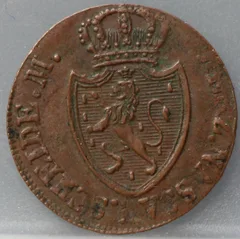 1/4 Kreuzer 1822 Nassau — Koper achterzijde