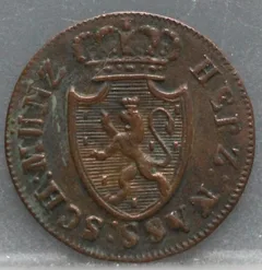1/4 Kreuzer 1822 Nassau — Koper achterzijde