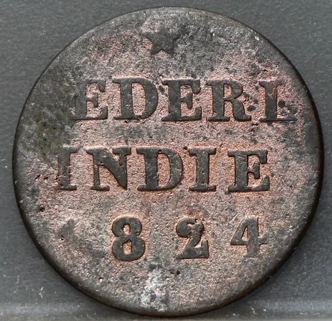 1/4 Stuiver 1824 – Nederlands-Indië – Koper