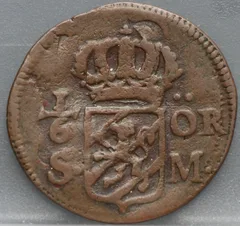 1/6 Öre 1716 Zweden — Koper achterzijde
