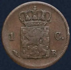1 Cent 1822 B Willem I