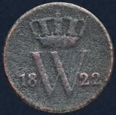 1 Cent 1822 B Willem I