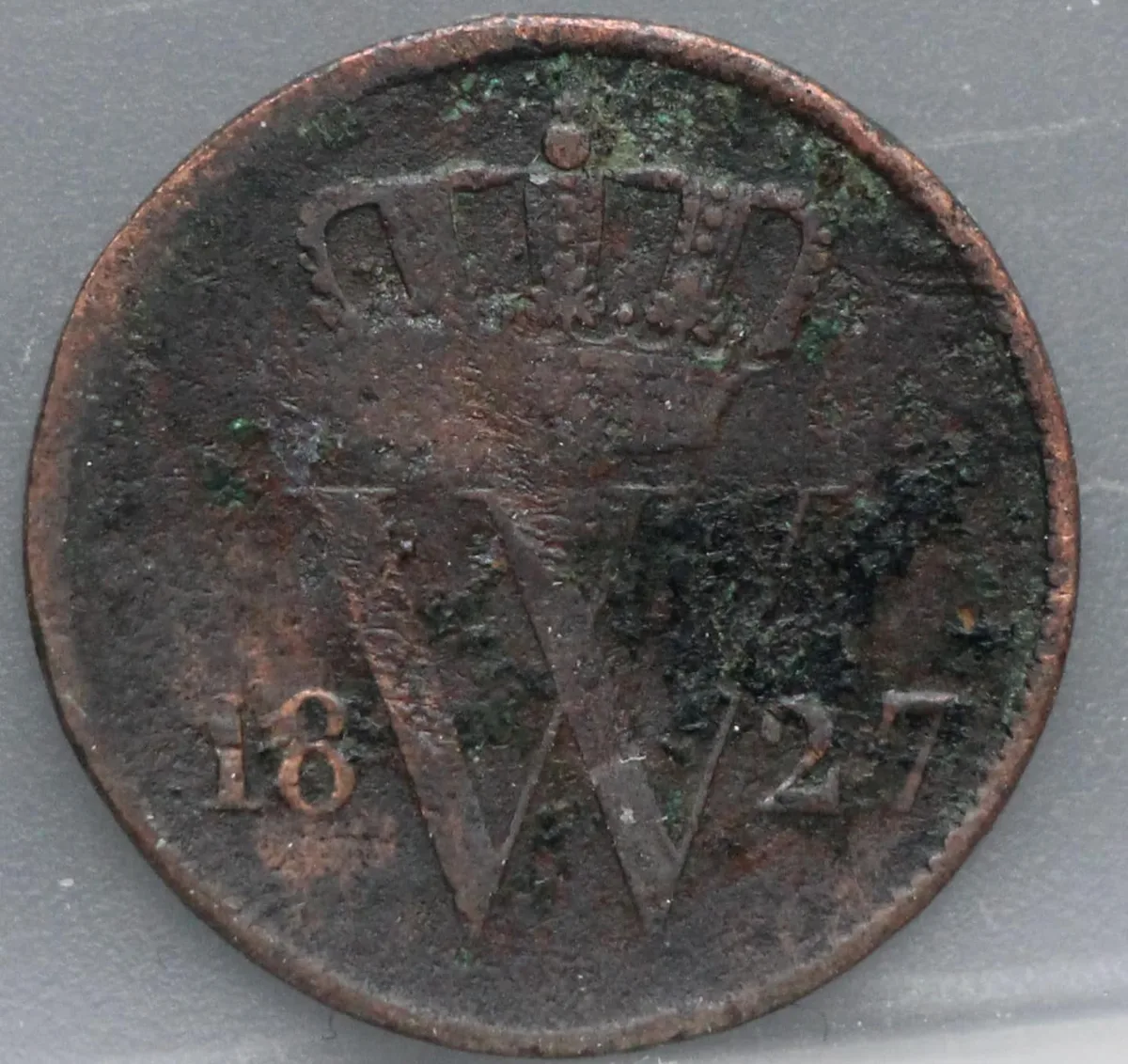 1 Cent 1827 U — Koper, Utrecht voorzijde