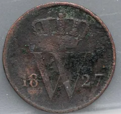 1 Cent 1827 U — Koper, Utrecht voorzijde