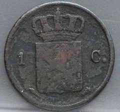 1 Cent 1827 U — Koper, Utrecht achterzijde