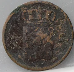1 Cent 1827 Utrecht achterzijde