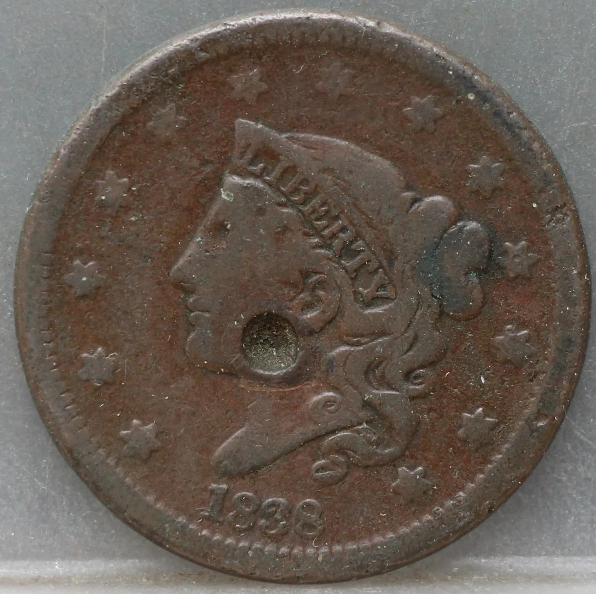 1 Cent 1838 — USA voorzijde