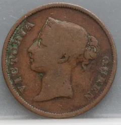 1 Cent 1845 — East India Company voorzijde